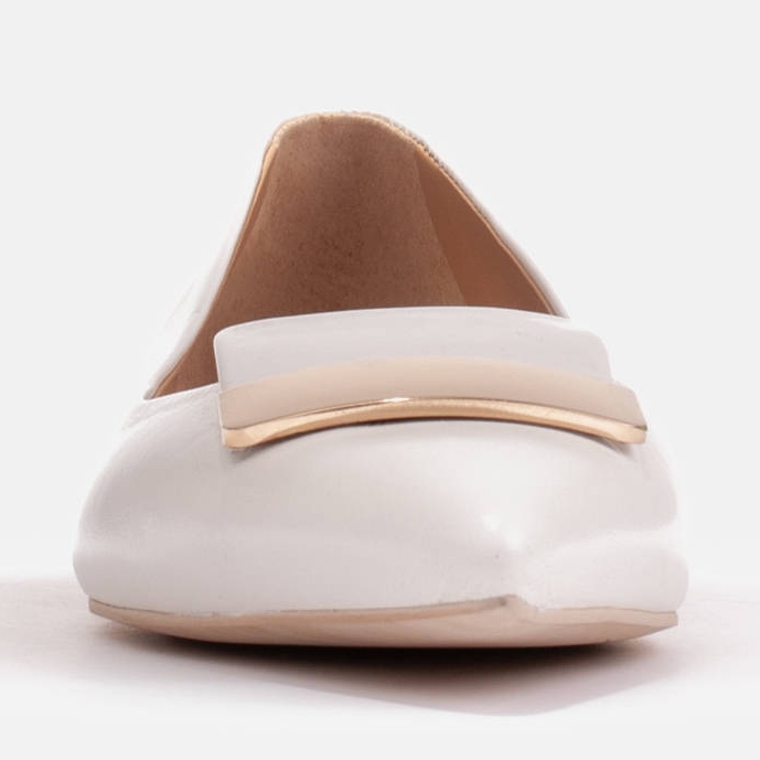 Marco Shoes Ballerinat koristeellisella kielellä valkoinen 1