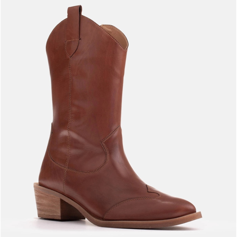 Marco Shoes Ruskeat nahkaiset cowboysaappaat 1598B-003-1 BP 1