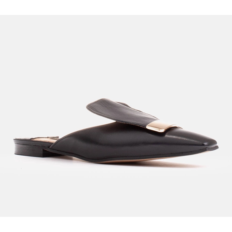 Marco Shoes Luonnonnahkaiset tossut musta 1