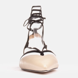 Marco Shoes Sandaalit solmittavalla hihnalla beige musta 1