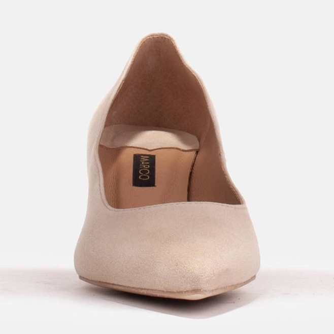 Marco Shoes Tyylikkäät korkokengät, joissa matala kantapää beige 2