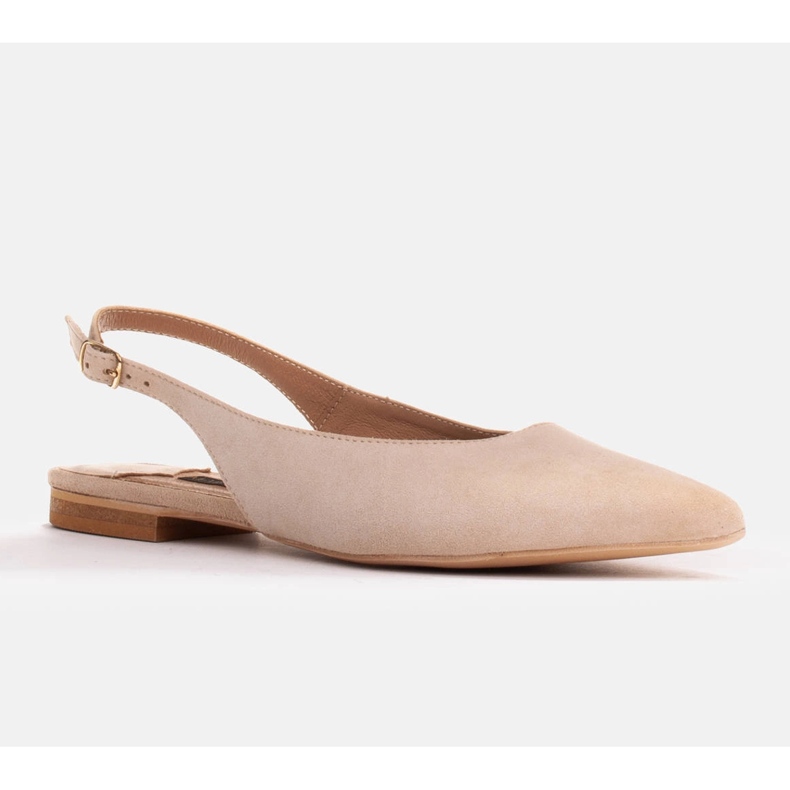 Marco Shoes Luonnollisen mokkanahka beige-sandaalit 1