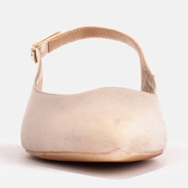 Marco Shoes Luonnollisen mokkanahka beige-sandaalit 2