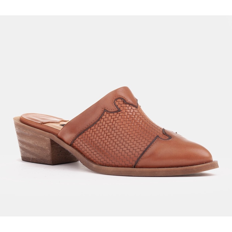 Marco Shoes Naisten nahkakengät, joissa on urit ruskea 1