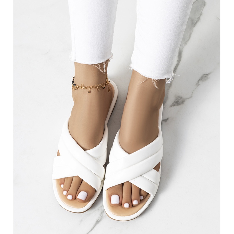 Naisten valkoiset Thines-tossut valkoinen 1