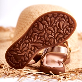 FR1 Lasten sandaalit Golden Layra Tarranauhalla kultainen 3