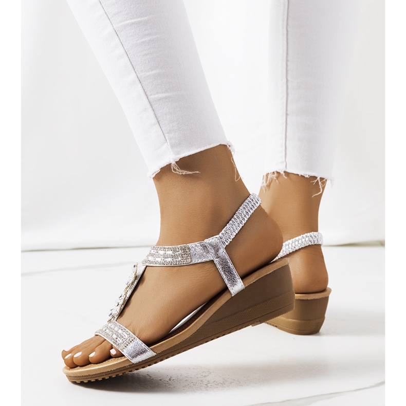 Hopeiset Amisha-kiila sandaalit hopea 1