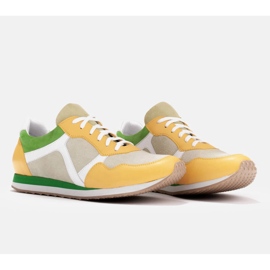 Marco Shoes Tennarit yhdistelmänä sekä nahkaa ja mokkaa beige 2