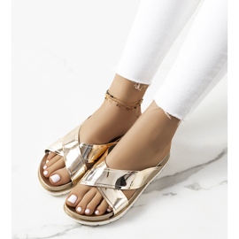 Naisten kullanväriset Nicolay-tossut kultainen 1