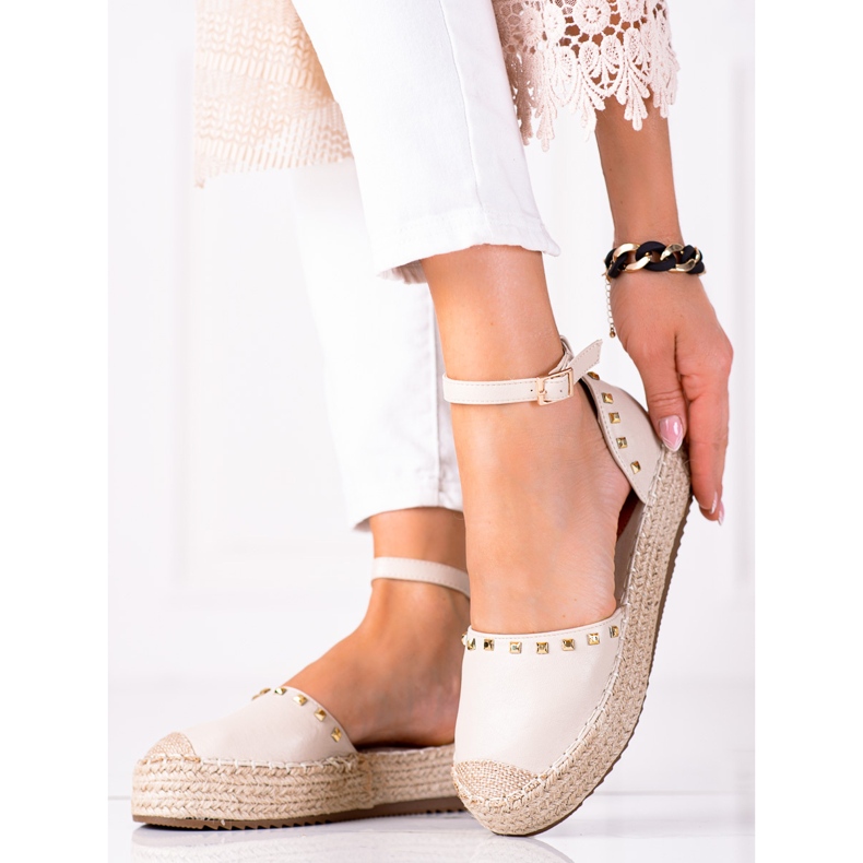 SHELOVET Espadrillit nastoilla beige 1