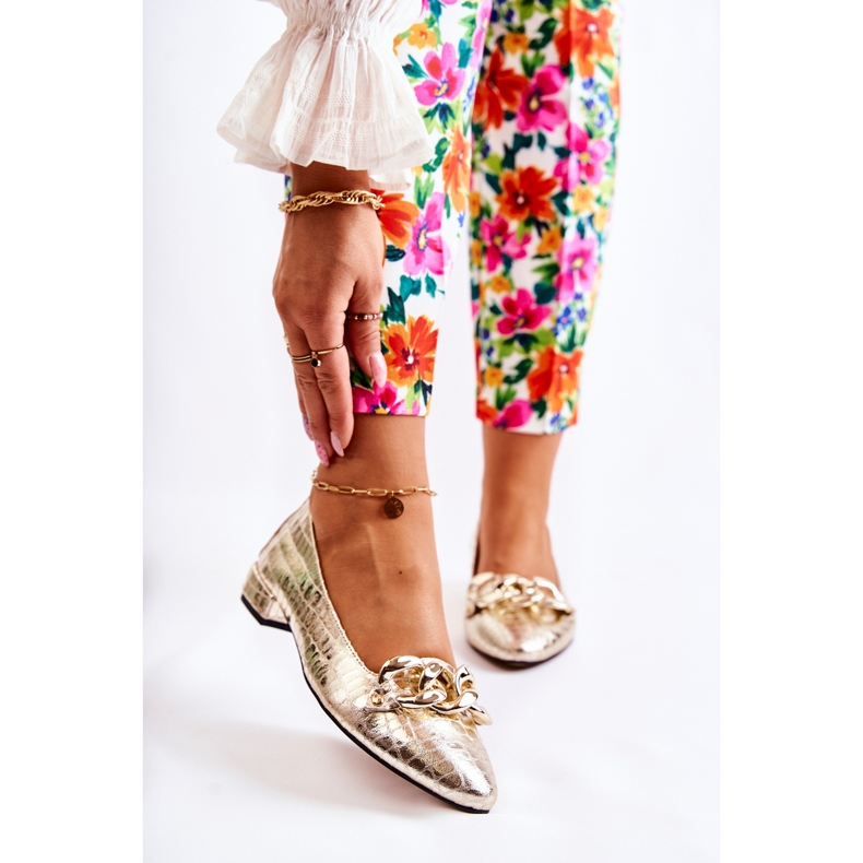 PA2 Nahkainen lakattu Snake Pumps Golden Elissabeth kultainen 1