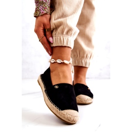 PE1 Naisten mokkanahka Espadrilles Black Joaquin musta 1