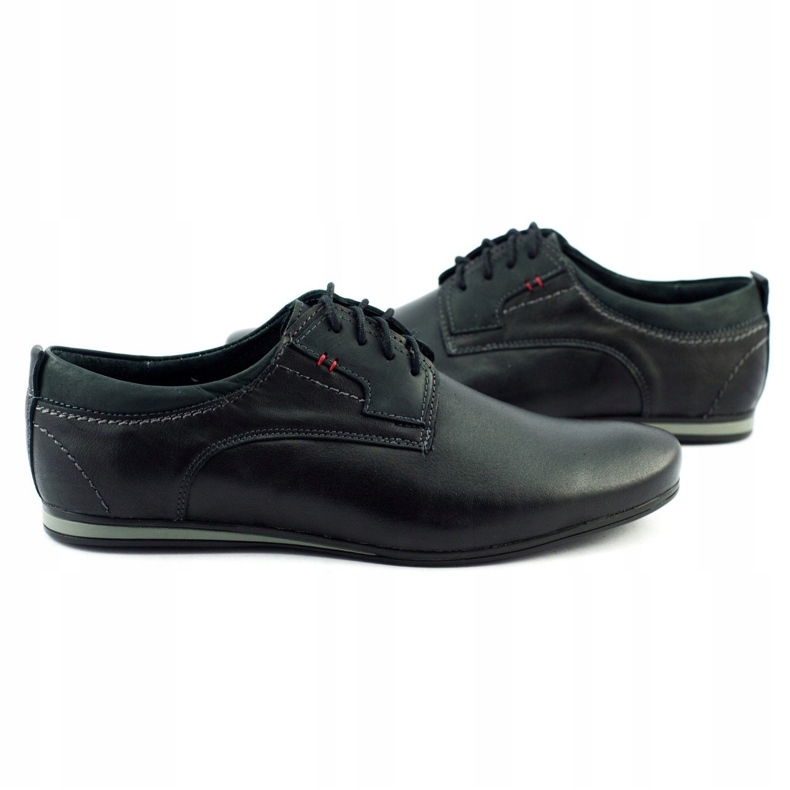 Olivier Tyylikkäät miesten kengät farkut 731 musta 3