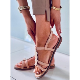 Hermine Nude naisten sandaalit beige kultainen 2