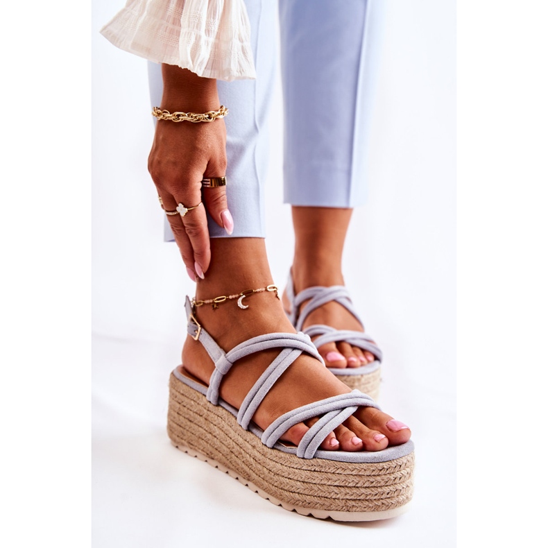 PS1 Sandaalit Blue Braided Platform Crazy In Love ruskea sininen 1