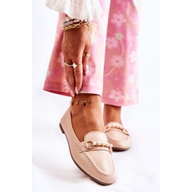 PG1 Naisten housut koristehelmillä beige Sergia 1