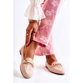 PG1 Naisten housut koristehelmillä beige Sergia 2