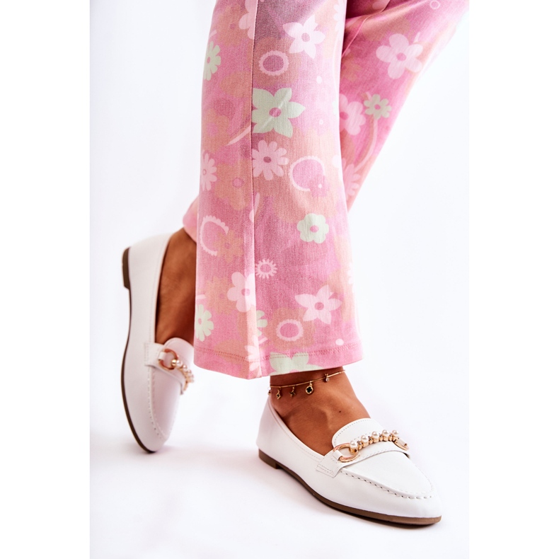 PG1 Naisten housut koristehelmillä, valkoinen Sergia 1