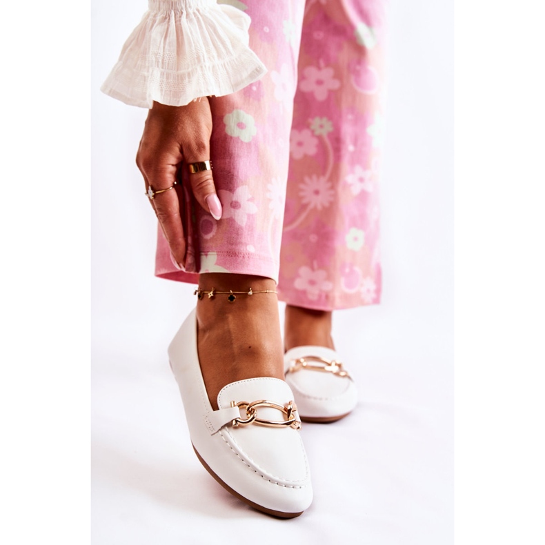 PG1 Mokassiinit valkoisella Millario-koristeella valkoinen 1