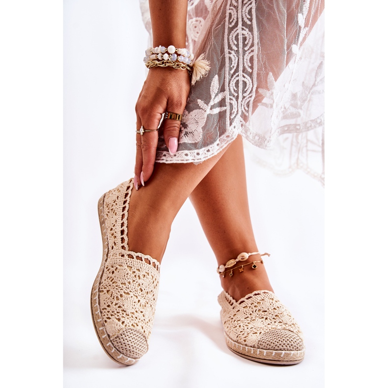 PH1 Naisten beige-harjakattoiset espadrillit, Letisa 2
