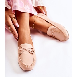 PG1 Naisten loaferit, joissa on rusetti Nude Aurila beige 2