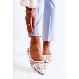 Naisten balerinat nastoilla Valkoinen Kinley 1