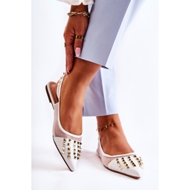 Naisten balerinat nastoilla Valkoinen Kinley 2