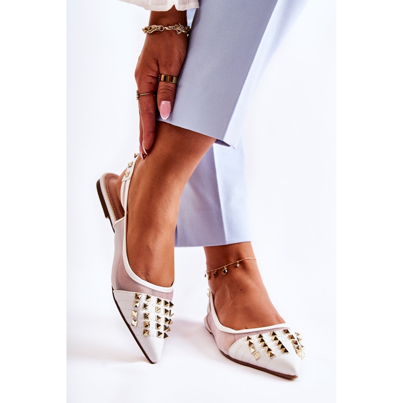 Naisten balerinat nastoilla Valkoinen Kinley 2