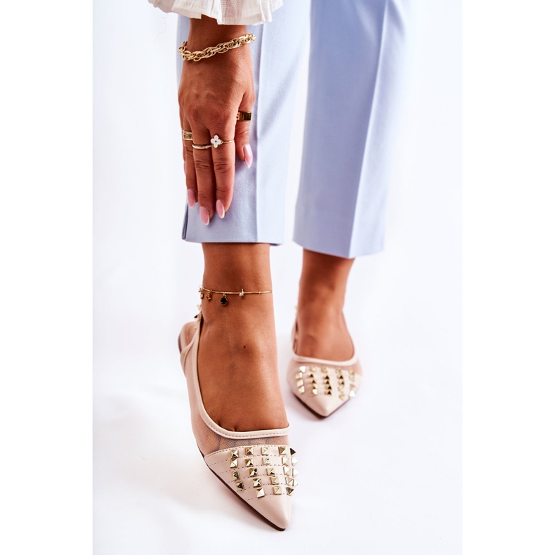 Naisten balerinat nastoilla Beige Kinley 1