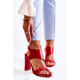Punaiset Maronni Scoop Neck -sandaalit punainen 1