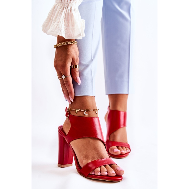 Punaiset Maronni Scoop Neck -sandaalit punainen 1