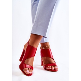 Punaiset Maronni Scoop Neck -sandaalit punainen 2