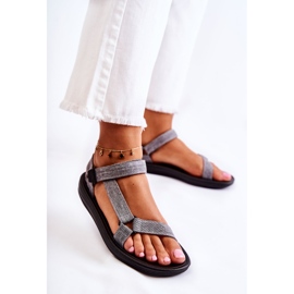 PM1 Klassiset naisten sandaalit tarranauhalla Harmaa Kalla 1