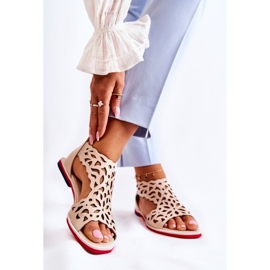 PA2 Kevyet nahkasandaalit Beige Alima 2