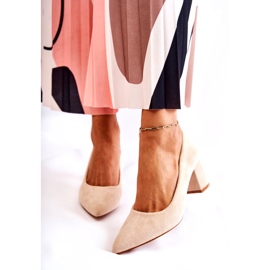 PS1 Klassiset mokkanahkapumput baarissa Beige Lency 4