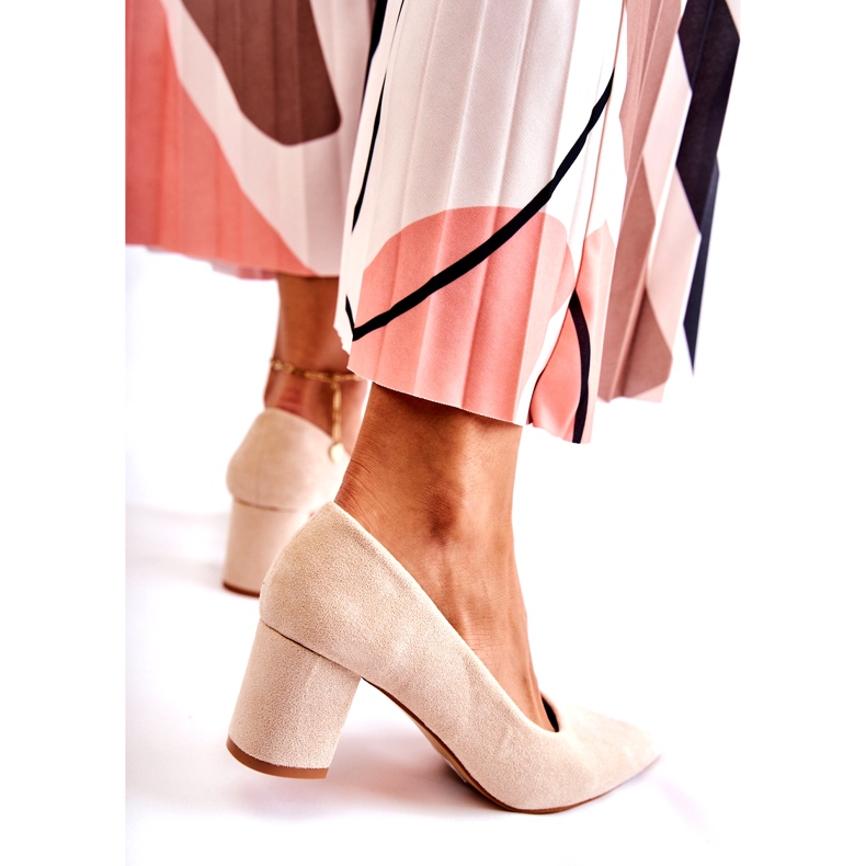 PS1 Klassiset mokkanahkapumput baarissa Beige Lency 3