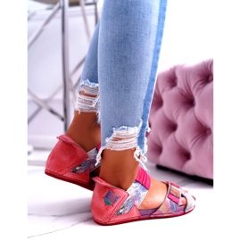 Naisten sandaalit Maciejka Pink 03375 Nahka vaaleanpunainen monivärinen 2