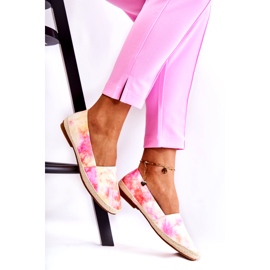 Naisten espadrillit, Slip-On vaaleanpunainen-keltainen monivärinen 2 Naisten espadrillit, Slip-On vaaleanpunainen-keltainen monivärinen 2