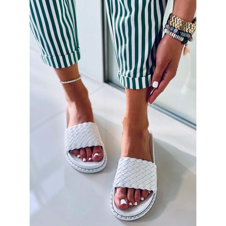 Edna White naisten tossut valkoinen 2