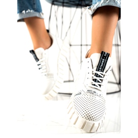 ARTIKER Valkoiset muoti nahkakengät valkoinen 2