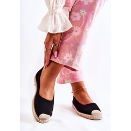 Klassiset mokkanahkaiset naisten espadrillit, musta Calabria 2