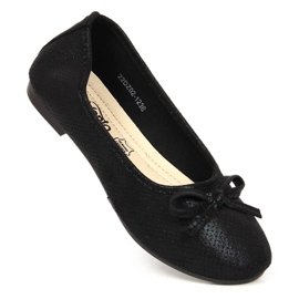 Tyttöjen balerinat mustalla rusetilla eVento 1