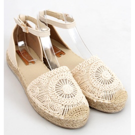 Jasmine Beige harjakattoiset espadrillit 1