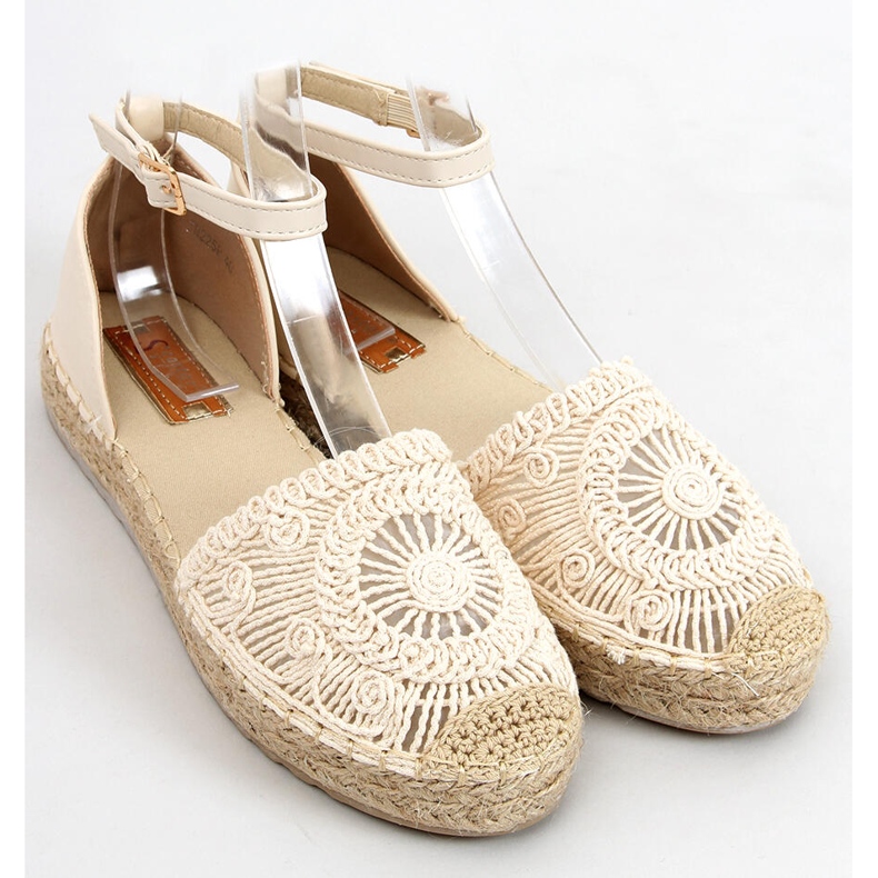 Jasmine Beige harjakattoiset espadrillit 1