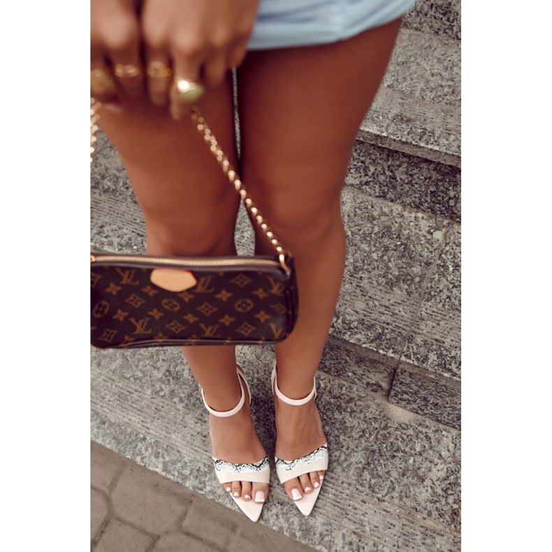 Naisten korkeakorkoiset sandaalit mokkanahkaiset nude Evisse beige 1