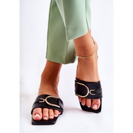 PG2 Naisten klassiset nahkatossut mustalla Shilla-koristeella 1