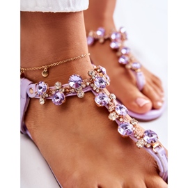 WS1 Mukavat naisten sandaalit Varvastossut koristeilla Violet Briven violetti 6