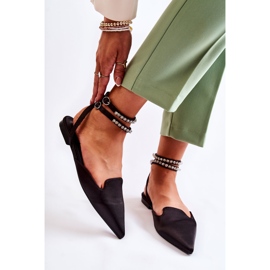 WS1 Naisten mustat Amisha-sandaalit rullavarrella 2