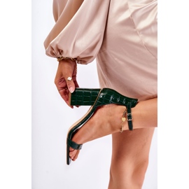 WT1 Naisten sandaalit Snake Pattern Green Sollana vihreä 2