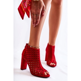 WT1 Punaiset mokkanahkaiset Jenissa-saappaat punainen 1